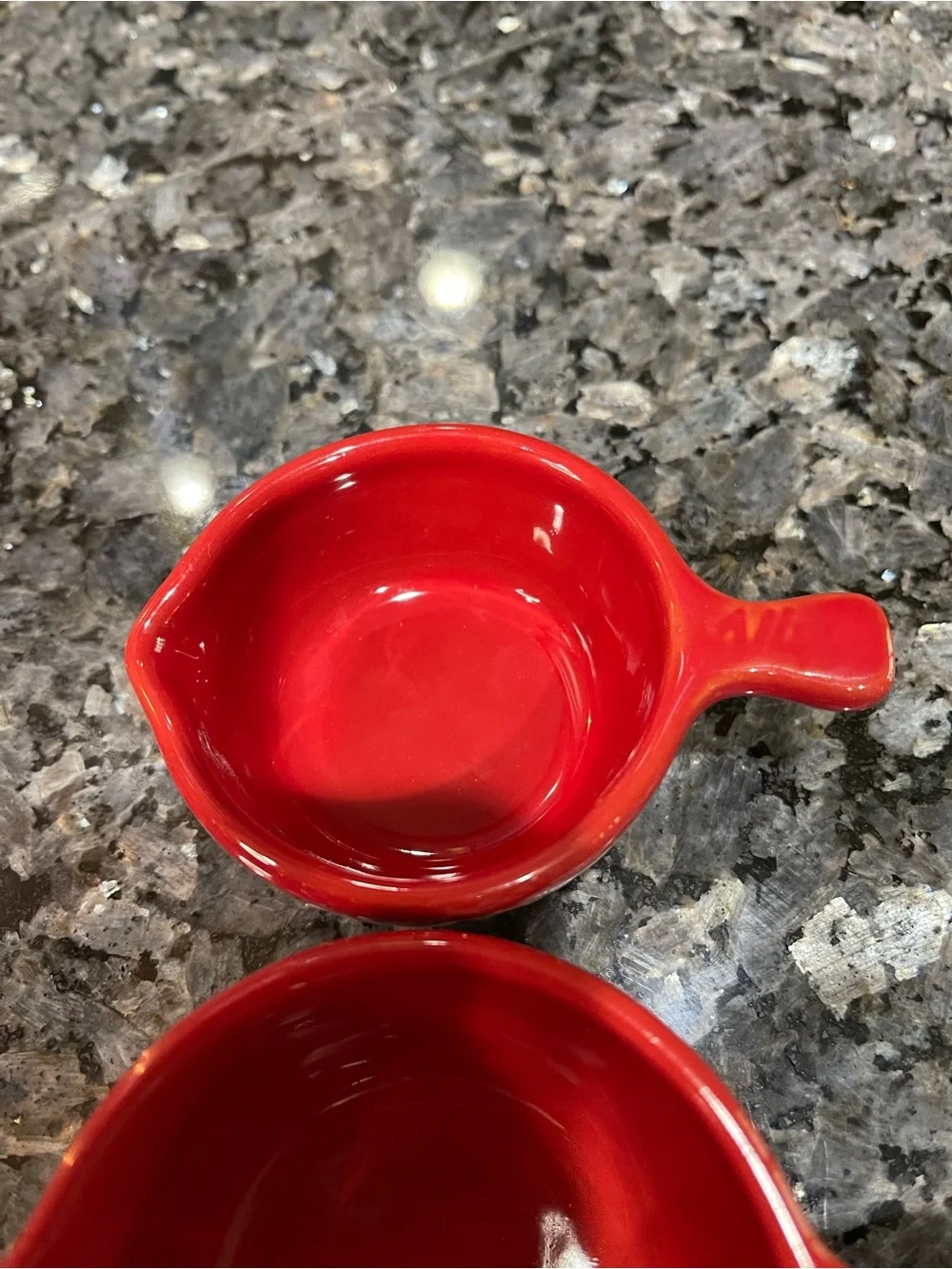 Crate&Barrel Red and White Terracotta Nesting Measuring Cups Portugal Set of 4